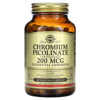 Купить Solgar, Пиколинат хрома, Сhromium Picolinate, 200 мкг, 180 растительных капсул
