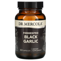 Купить Dr. Mercola, ферментированный черный чеснок, Fermented black garlic, 60 капсул