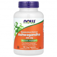Купить Now Foods, Ашваганда, стандартизованный экстракт, 450 мг, 180 растительных капсул