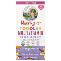 Купить MaryRuths, Органические мультивитаминные жидкие капли для малышей, от 1 до 3 лет, с апельсином и ванилью, 60 мл