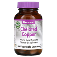 Купить Bluebonnet Nutrition, Chelated Copper, Хелатная медь, 90 капсул