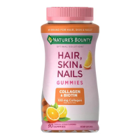 Купить Natures Bounty, средство для волос, кожи и ногтей, с коллагеном и биотином, Hair, Skin & Nails, 90 жевательных таблеток