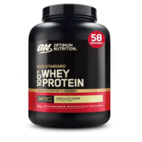 Купить Optimum Nutrition, Gold Standard 100% Whey, сывороточный протеин, со вкусом ванильного мороженого, 1,79 кг