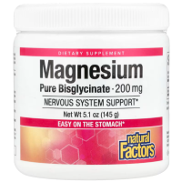 Купить Natural Factors, Magnesium bisglycinate, Бисглицинат магния, 200 мг, 120 г