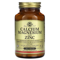 Купить Solgar, кальций, магний и цинк, Calcium, Magnesium plus Zinc, 100 таблеток