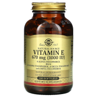 Купить Solgar, Витамин Е, Vitamin E, 670 мг (1000 МЕ), 100 мягких желатиновых капсул
