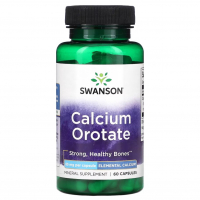 Купить Swanson, Calcium Orotate, Кальций Оротат, 85 мг, 60 капсул
