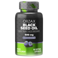 Купить Orzax, Black Seed oil, Масло черного тмина, 500 мг, 90 капсул