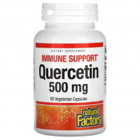 Купить Natural Factors, кверцетин, Quercetin, 500 мг, 60 вегетарианских капсул