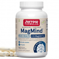 Купить Jarrow Formulas, MagMind, Магний L-треонат, добавка для здоровья мозга, 90 растительных капсул
