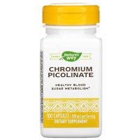 Купить Natures Way, пиколинат хрома, Chromium Picolinate, 200 мкг, 100 капсул