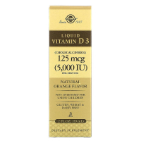 Купить Solgar, Liquid vitamin D3, Жидкий витамин Д3, 125 мкг (5000 МЕ), 59 мл