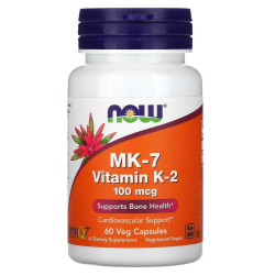 Купить Now Foods, MK-7, витамин K2, 100 мкг, 60 растительных капсул