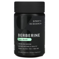 Купить Sports Research, Berberine, Берберин, 500 мг, 60 растительных капсул