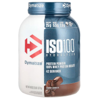 Купить Dymatize, ISO100, гидролизованный, 100% изолят сывороточного протеина, шоколадный вкус, 1.37 кг