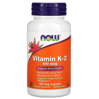Купить Now Foods, Витамин K2, 100 мкг, 100 растительных капсул