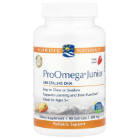 Купить Nordic Naturals, ProOmega Junior 340 мг, для детей от 5 лет, клубника, 90 капсул