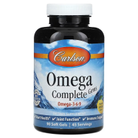 Купить Carlson, Omega 3-6-9, омега 3-6-9, натуральный лимон, 90 мягких таблеток