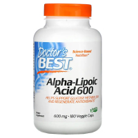 Купить Doctors Best, альфа-липоевая кислота 600, 600 мг, 180 вегетарианских капсул