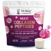 Купить Dr. Berg, Мульти коллаген пептиды, Тип I, II, III, V и X, 400 г