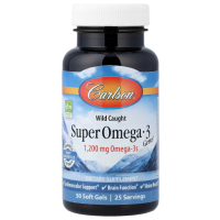 Купить Carlson, Wild Caught Super Omega-3, Супер Омега-3, 1200 мг, 50 капсул