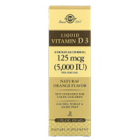 Купить Solgar, Liquid vitamin D3, Жидкий витамин Д3, 125 мкг (5000 МЕ), 59 мл