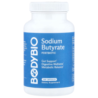 Купить BodyBio, Sodium Butyrate, бутират натрия, 100 капсул