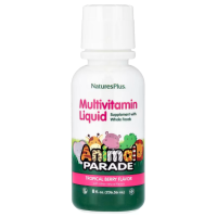 Купить NaturesPlus, Animal Parade, жидкий мультивитаминный комплекс, со вкусом тропических ягод, 236,56 мл
