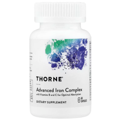 Купить Thorne, Advanced Iron Complex, улучшенный комплекс с железом, 60 капсул