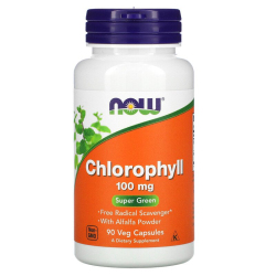 Купить Now Foods, хлорофилл, 100 мг, 90 растительных капсул
