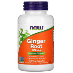 Купить NOW Foods, Корень имбиря, 550 мг, 100 растительных капсул