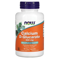 Купить NOW Foods, Д-глюкарат кальция, Calcium D-Glucorate, 500 мг, 90 растительных капсул