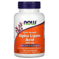 Купить Now Foods, Альфа-липоевая кислота, Alpha Lipoic Acid, 600 мг, 120 растительных капсул