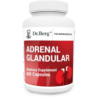 Купить Dr. Berg, Adrenal Glandular, добавки от усталости надпочечников, 60 капсул