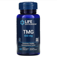Купить Life Extension, TMG, триметилглицин, 500 мг, 60 вегетарианских капсул с жидкостью