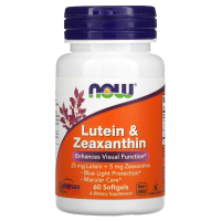 Купить NOW Foods, лютеин и зеаксантин, Lutein and Zeaxanthin, 60 капсул