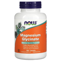 Купить NOW Foods, Magnesium Glycinate, Глицинат магния, 180 таблеток