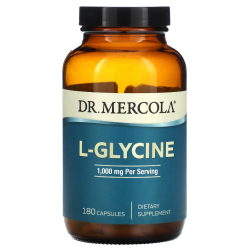 Купить Dr. Mercola, L-глицин, L-Glycine, 1000 мг, 180 капсул