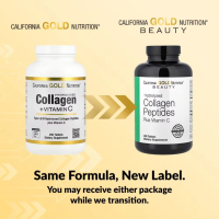 Купить California Gold Nutrition, пептиды гидролизованного коллагена с витамином C, тип 1 и 3, 250 таблеток