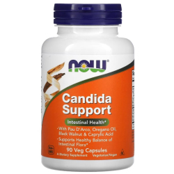 Купить NOW Foods, Candida Support, 90 растительных капсул