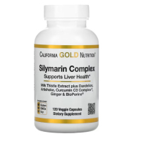 Купить California Gold Nutrition, Silymarin Complex, Комплекс Силимарина, 120 капсул