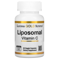 Купить California Gold Nutrition, липосомальный витамин C, Liposomal vitamin C, 250 мг, 60 растительных капсул