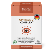 Купить Biotact Ophtalmo Complex, Комплекс для зрения и здоровья глаз, 20 капсул