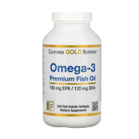 Купить California Gold Nutrition, Omega-3, Омега-3, 240 капсул