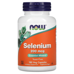 Купить Now Foods, Selenium, селен, 200 mcg, 180 вегетарианских капсул