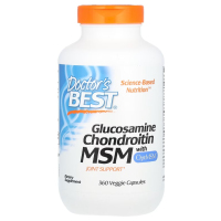 Купить Doctors Best, глюкозамин, хондроитин и МСМ с OptiMSM, Glucosamine Chondrotin MSM with OptiMSM, 360 вегетарианских капсул
