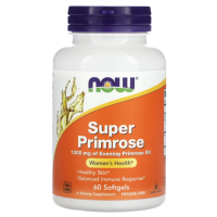 Купить NOW Foods, Super Primrose, масло примулы, 1300 мг, 60 капсул