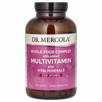 Купить Dr. Mercola, Цельнопищевые мультивитамины и жизненно важные минералы для женщин, 240 таблеток