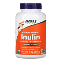 Купить NOW Foods, сертифицированный органический инулин, пребиотик в чистом порошке, 227 г