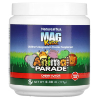 Купить NaturesPlus, Mag Kidz, Animal Parade, магний в виде порошка для детей, Childrens Magnesium Powder Supplement, вкус вишни, 171 г (0,38 фунта)